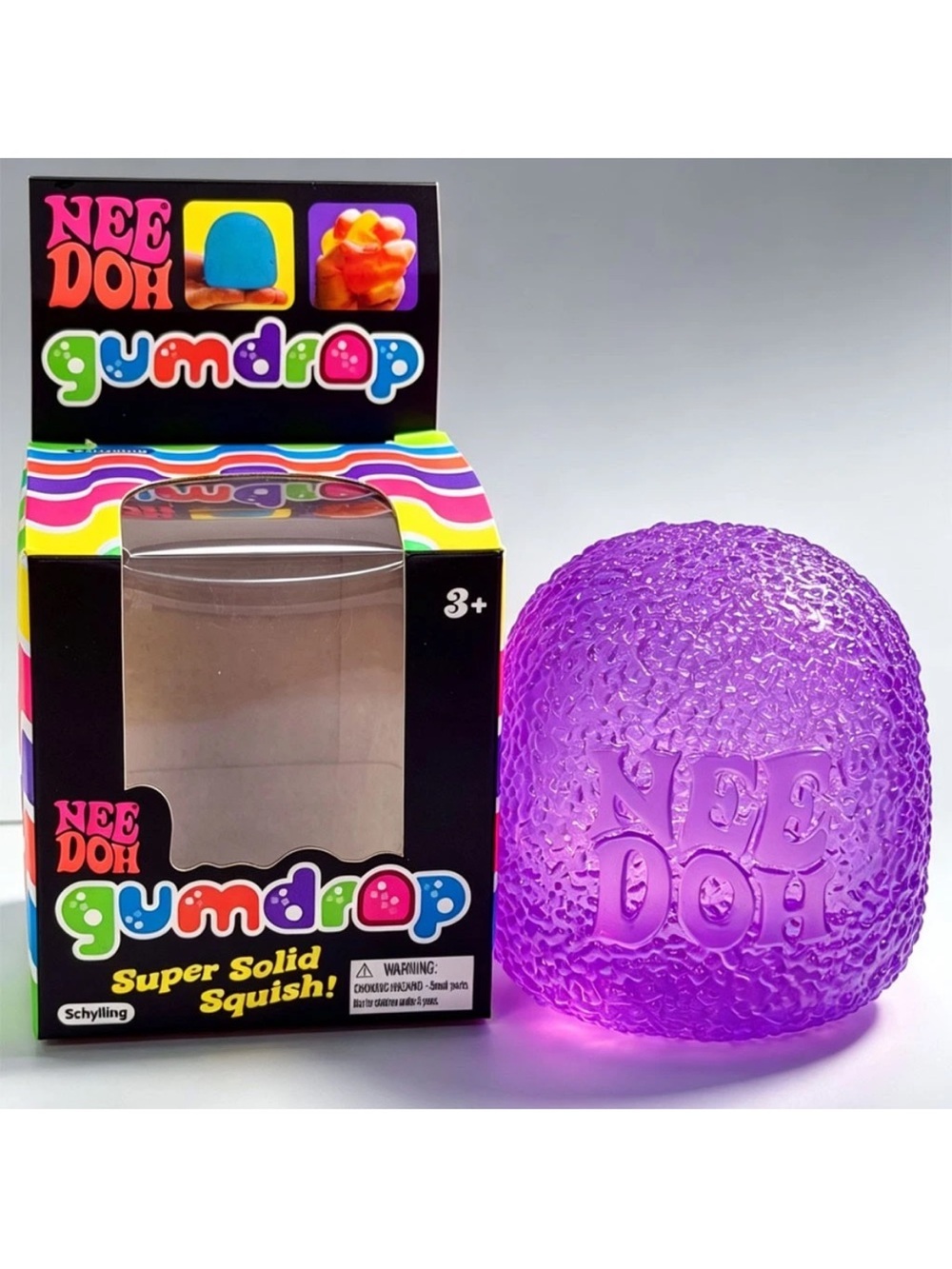 Needoh new Gumdrop Super Solid Squish Toy - Purple